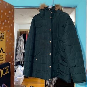 Emerald green winter coat worn a couple times.